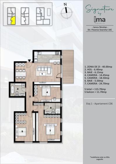 Apartament cu 4 camere în Pipera