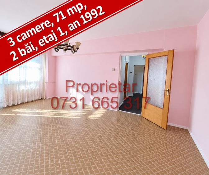 Apartament cu 3 camere semidecomandat în Tei