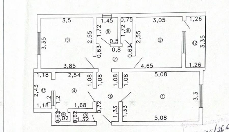 Apartament cu 3 camere în Central