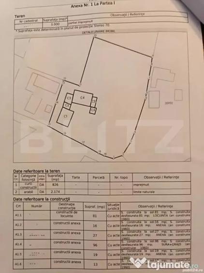 Casă cu 3 camere cu Teren 3000 Mp în Central