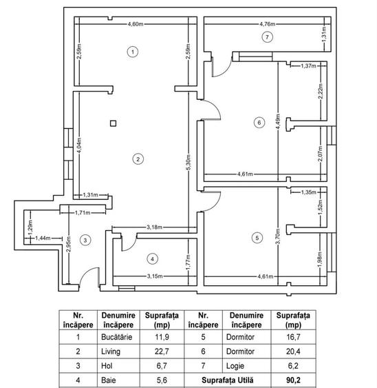 Apartament cu 3 camere decomandat în Central — fotografia 1