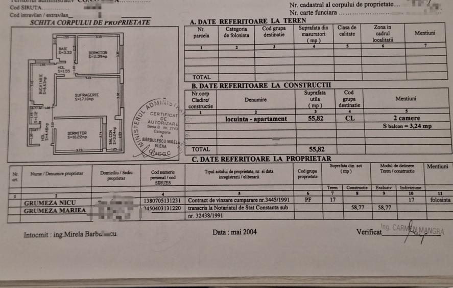 Apartament cu 3 camere semidecomandat, mobilat în Far