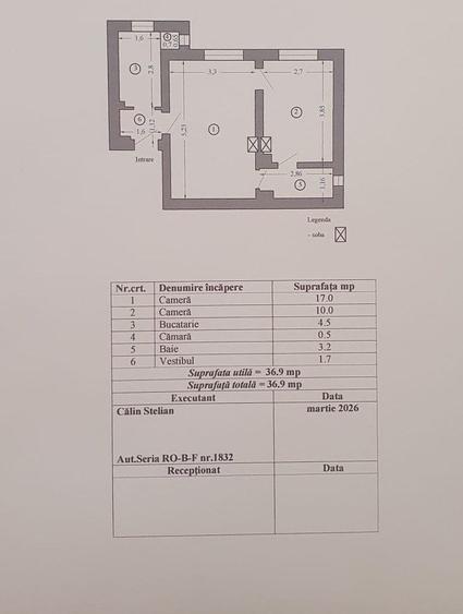 Apartament cu 2 camere semidecomandat în Floreasca