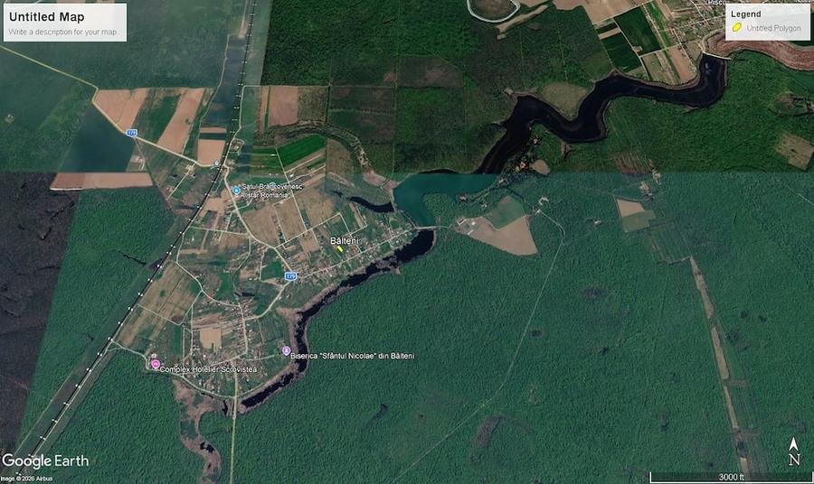Teren de 10000 mp, în Bălteni