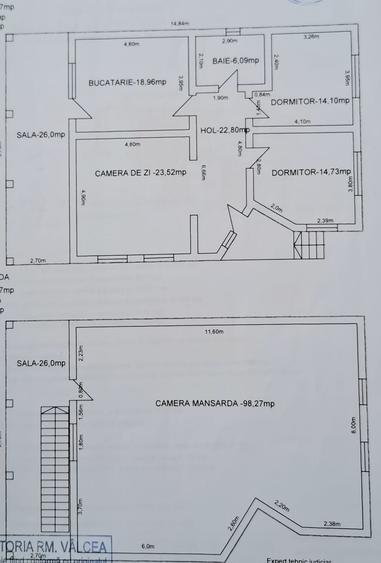 Casă individuală cu 3 camere cu Canalizare în Goranu