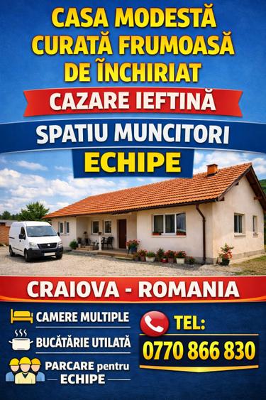 Casă cu 5 camere cu Teren 100 Mp în Romanești