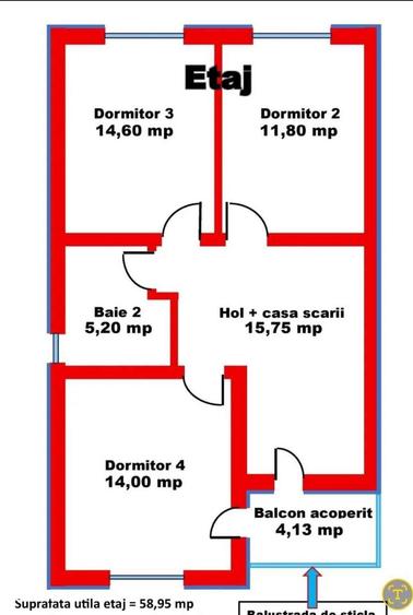 Casă cu 4 camere cu Teren 400 Mp în Oncea