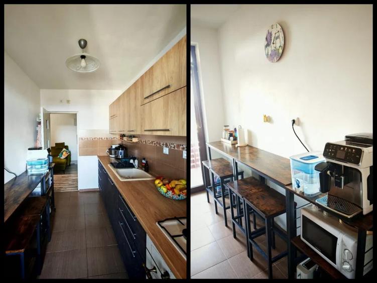 Apartament cu 3 camere 60 mp + balcon 8 mp Floresti zona Sub - 3