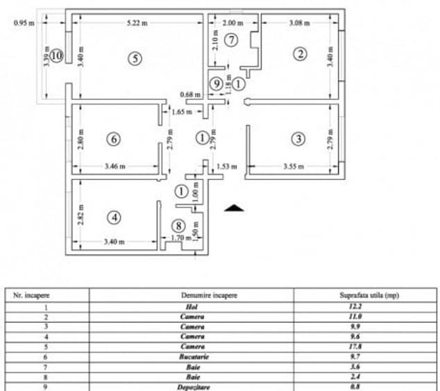 Apartament cu 4 camere decomandat în Astra
