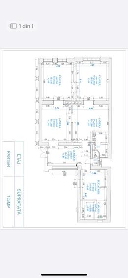 Apartament cu 4 camere circular, mobilat în P-ța Maria