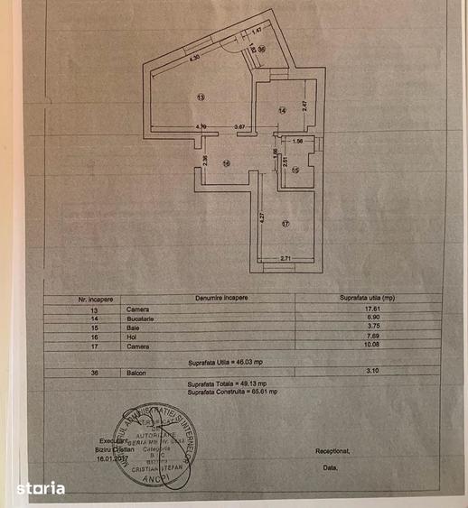 Apartament cu 2 camere în Nord