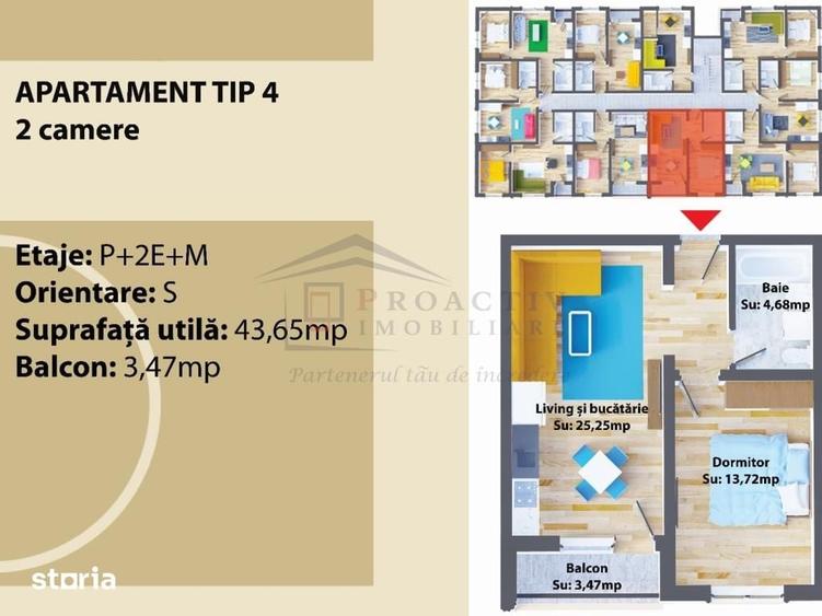 Apartament cu 2 camere în Ipotești