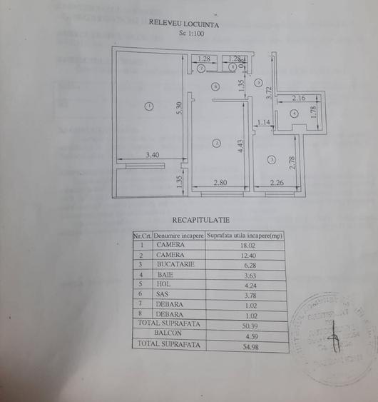 Apartament cu 2 camere decomandat în Alexandru cel Bun