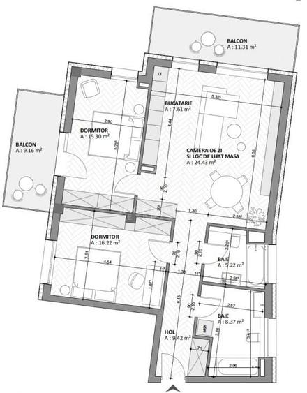 Apartament cu 3 camere în Andrei Mureșanu