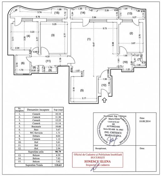Apartament cu 4 camere decomandat în Lujerului