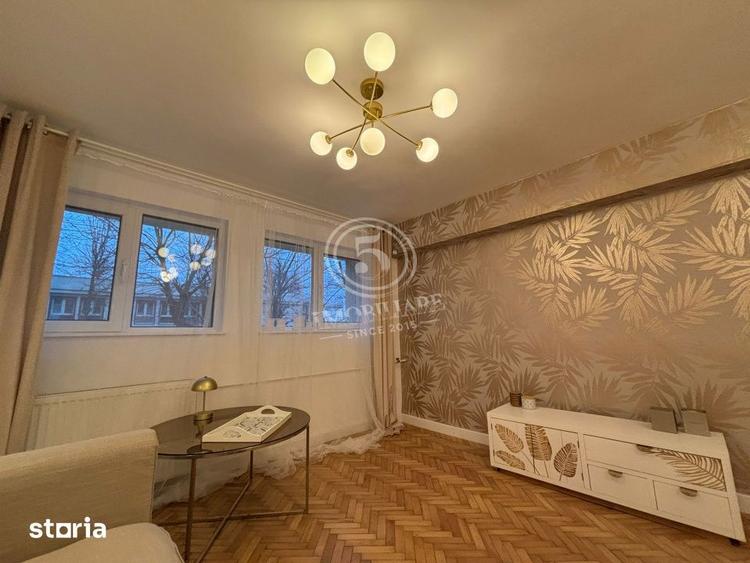 Apartament cu 3 camere semidecomandat, mobilat în Floreasca