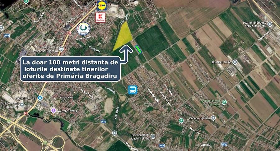 Teren Intravilan Premium 2.500 mp in Bragadiru Deschidere 110m, Ideal Proiect Reziden?ial - 2