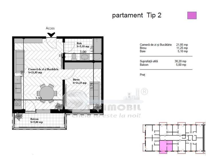 Apartament cu 2 camere în Bucium — fotografia 1