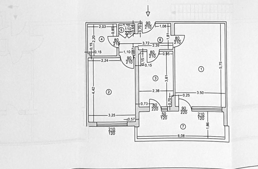 Apartament cu 2 camere decomandat în Central