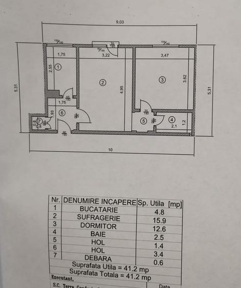 Apartament cu 2 camere semidecomandat în Ultracentral