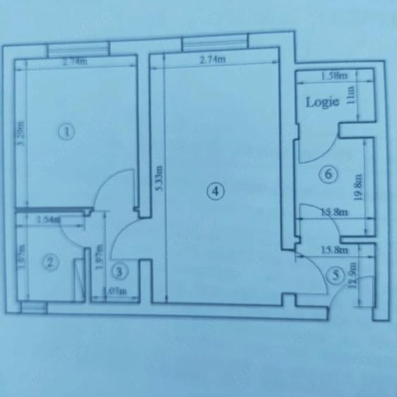 Apartament cu 2 camere nedecomandat în Primăverii