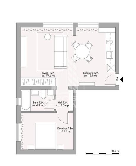 Apartament cu 2 camere decomandat, mobilat în Bucovina