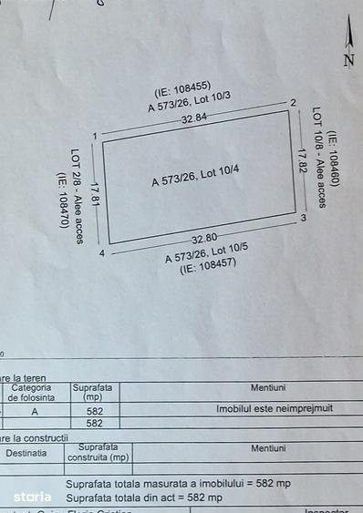 Teren de 546 mp, în Corbu