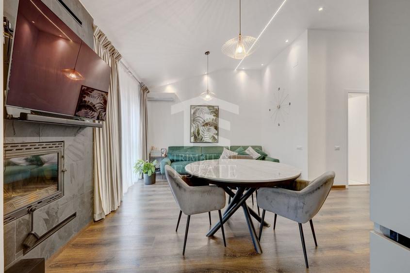 Apartament cu 3 camere semidecomandat, mobilat în Nord