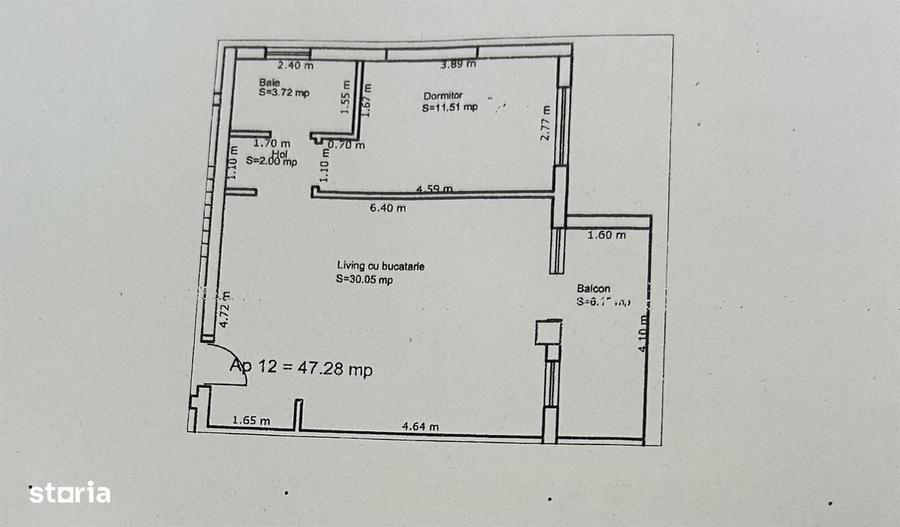 Apartament cu 2 camere în Central