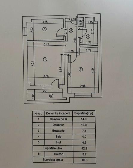 Apartament cu 2 camere în Chiajna