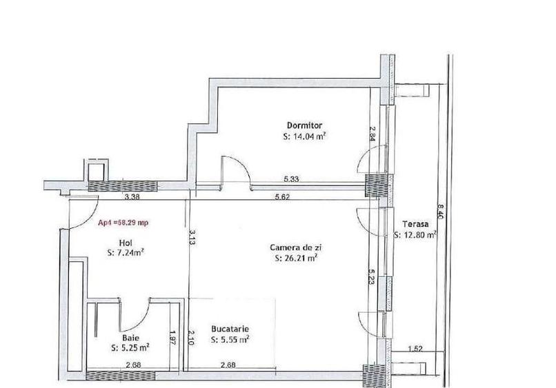 Apartament cu 2 camere semidecomandat în Zorilor