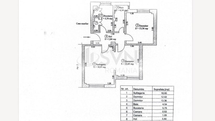 Apartament cu 3 camere decomandat în Victoriei