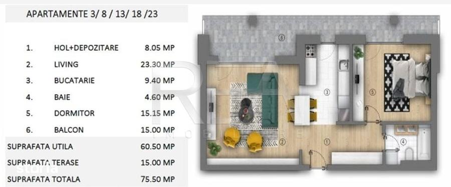 Apartament cu 2 camere decomandat în Unirii