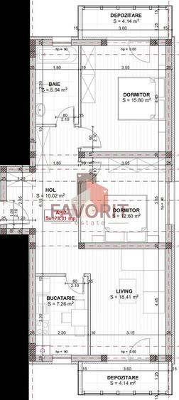 Apartament cu 3 camere semidecomandat în Giroc