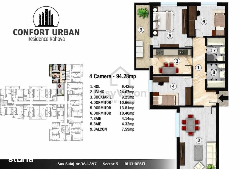 Apartament 4 camere | Confort Urban Park Residence | Sector 5 - 5