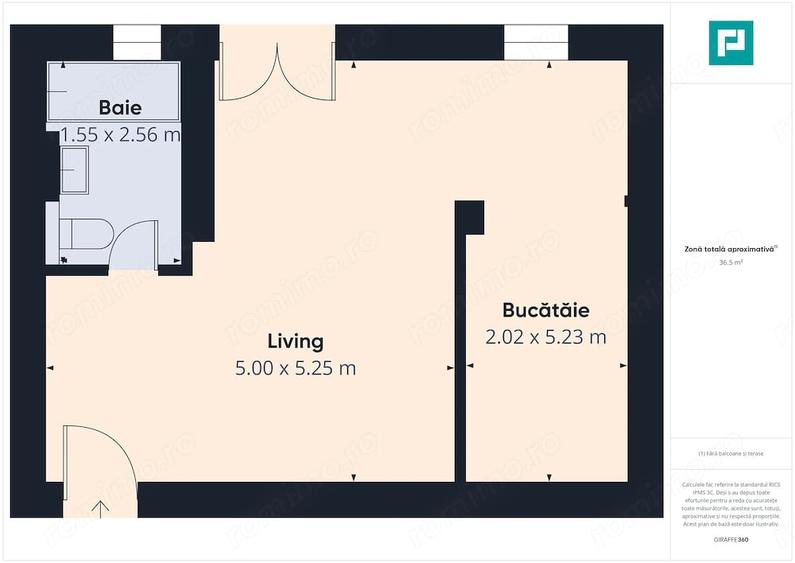 Apartament 1 camera ?i dormitor separat, Torontal - 9