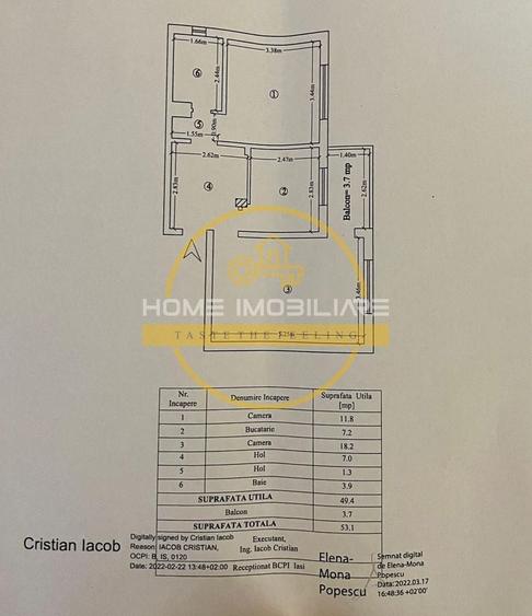 Apartament cu 2 camere decomandat în Nicolina