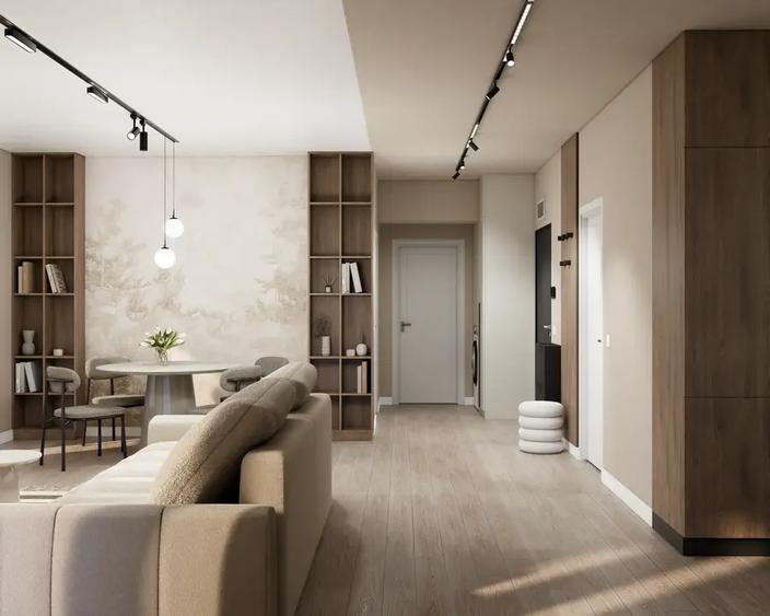 Apartament cu 3 camere semidecomandat, mobilat în Voluntari