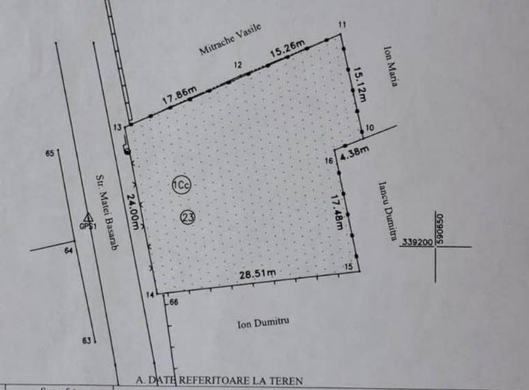 Teren Construcții intravilan de 868 mp, în Tunari
