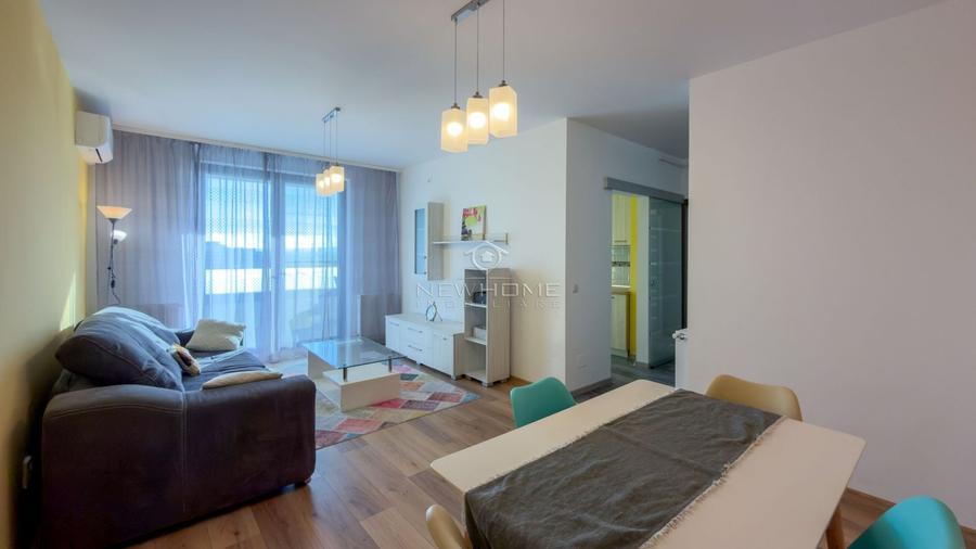 Apartament cu 2 camere semidecomandat, mobilat în Între Lacuri