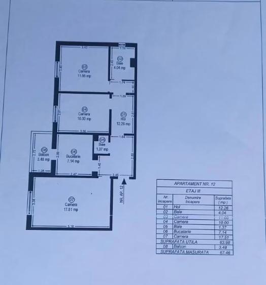 Apartament cu 3 camere decomandat, mobilat în Girocului