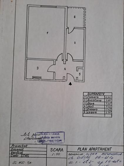 Garsonieră decomandată în Giurgiului