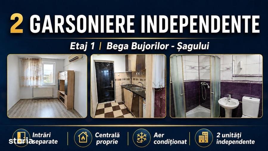 Investitie sigura , 2 garsoniere independente ,Etaj 1 langa Bega Bujo - 8