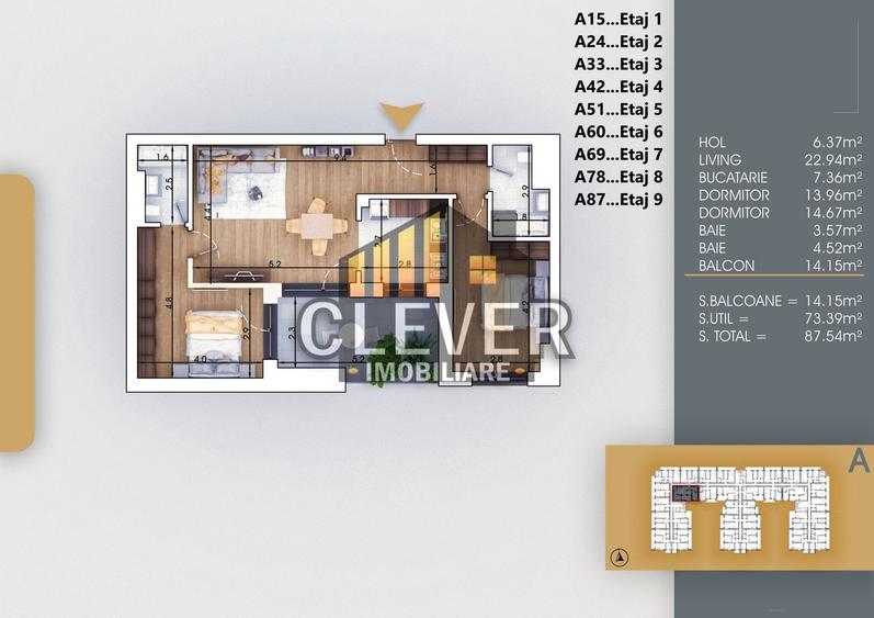 Apartament cu 3 camere decomandat în Theodor Pallady
