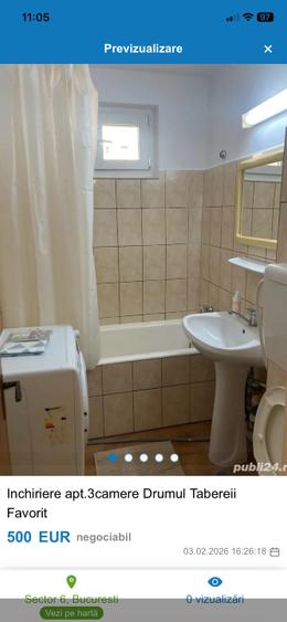 Apartament cu 3 camere circular în Lujerului