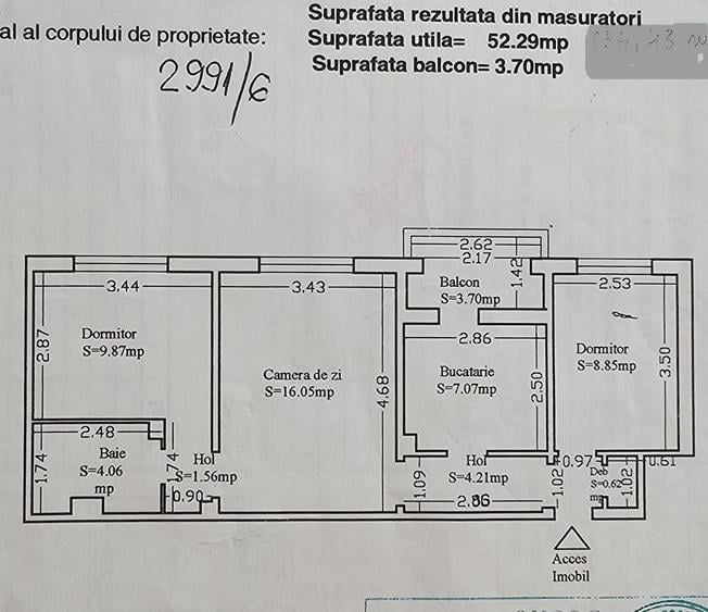 Piata farului-apartament 3 camere cu gaze - 17