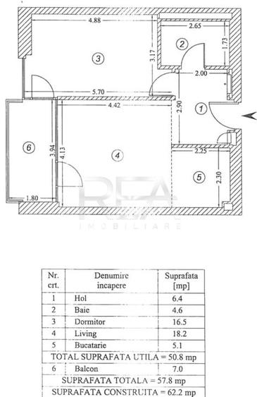 Apartament cu 2 camere decomandat, mobilat în Aviației