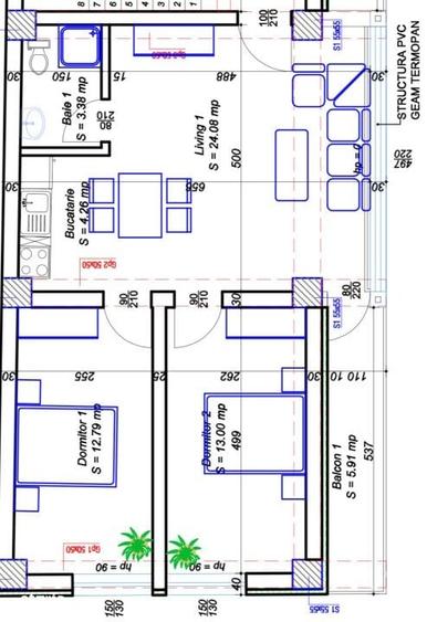 Apartament cu 3 camere în Central