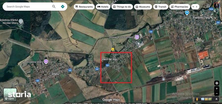Teren de 4100 mp, în Fierbinți-Târg