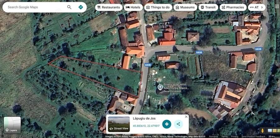 Teren de 2219 mp, în Lăpugiu de Jos